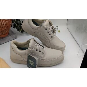 Nunn Bush Men's Beige Leather Casual Comfort Lace-Up Shoes NWT Size 10.5